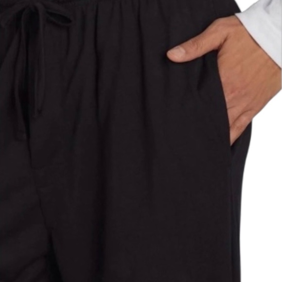 Athletic Works Mens Black Sleep Pant L 36-38 Soft Polyester Elastic Waist - Picture 3 of 6